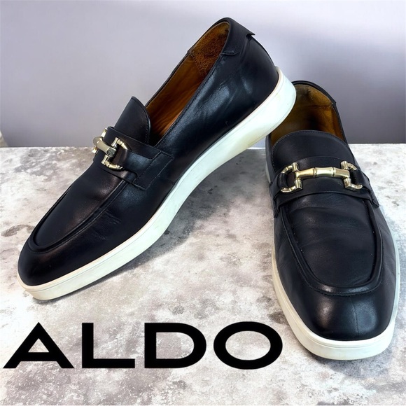 ALDO Mr B’s Courtside Leather Black Loafers Men’s Sz 12 main image 6
